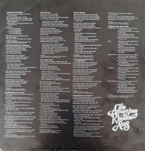 The Amazing Rhythm Aces : Amazing Rhythm Aces (LP, Album, Pin)
