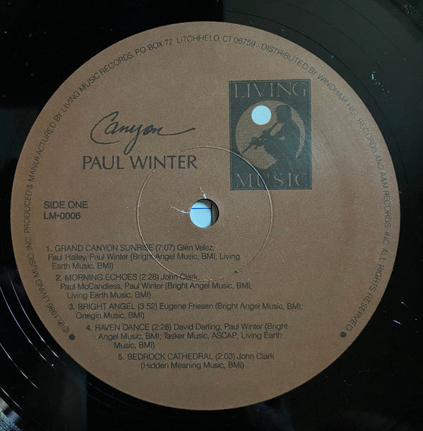 Paul Winter (2) : Canyon (LP, Album, Promo)