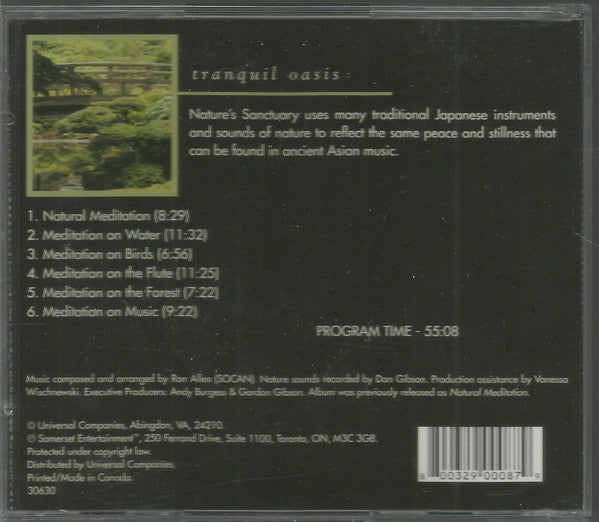 Ron Allen (2) : Tranquil Oasis - Nature's Sanctuary (CD, Album, Copy Prot.)
