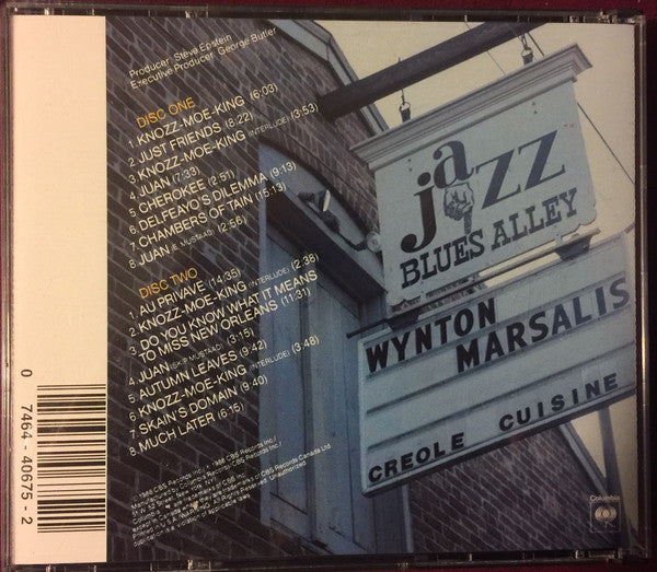 Wynton Marsalis : The Wynton Marsalis Quartet Live At Blues Alley (2xCD, Album)