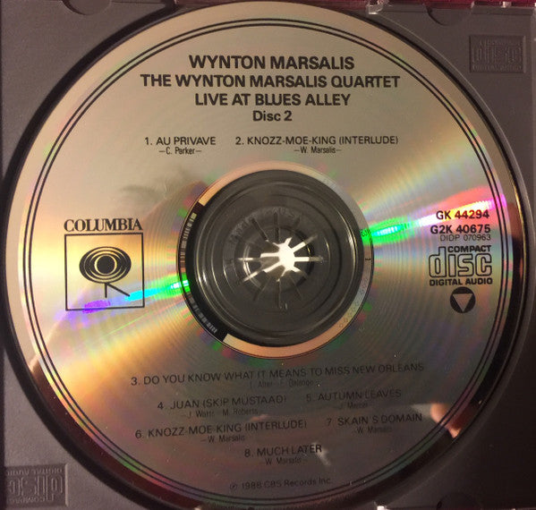 Wynton Marsalis : The Wynton Marsalis Quartet Live At Blues Alley (2xCD, Album)