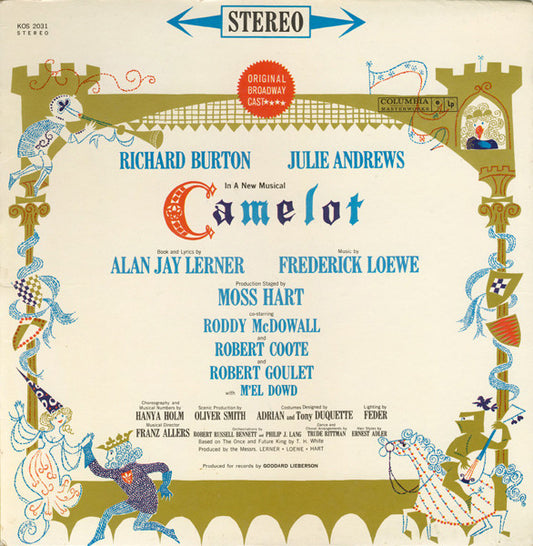 Alan Jay Lerner, Frederick Loewe / Julie Andrews, Richard Burton (2) : Camelot (Original Broadway Cast Recording) (LP, RE, Gat)