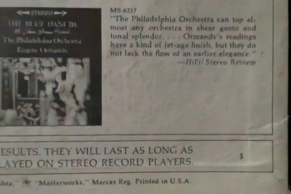 Eugene Ormandy / The Philadelphia Orchestra / Leonard Bernstein / The New York Philharmonic Orchestra / Werner Janssen / Wiener Volksopernorchester : Selections From "2001: A Space Odyssey" / Suite From "Aniara" (LP, Album, Comp)