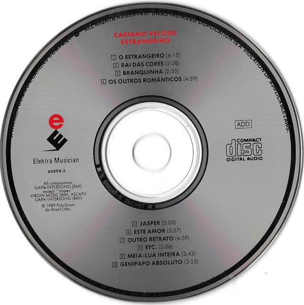 Caetano Veloso : Estrangeiro (CD, Album)