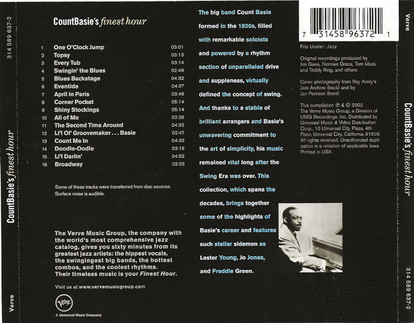 Count Basie : Count Basie's Finest Hour (CD, Comp)