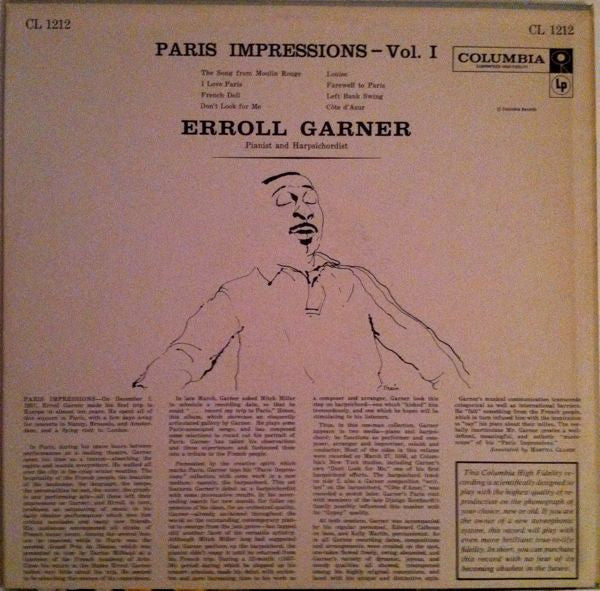 Erroll Garner : Paris Impressions - Vol. 1 (LP, Album, Mono)