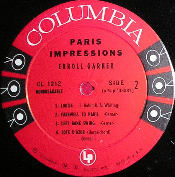 Erroll Garner : Paris Impressions - Vol. 1 (LP, Album, Mono)