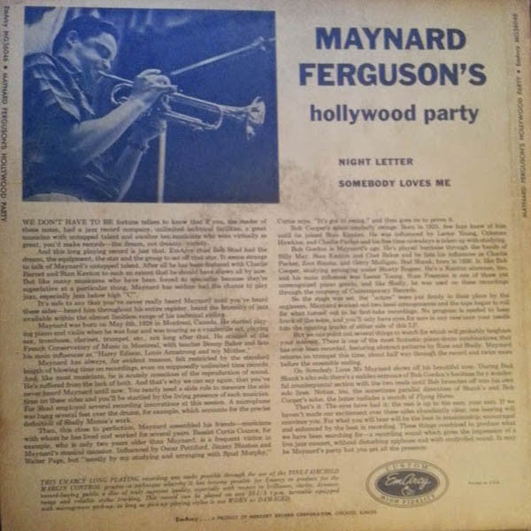 Maynard Ferguson : Hollywood Party (LP, Mono)