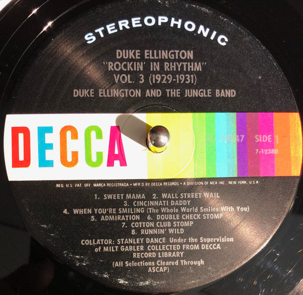 Duke Ellington & The Jungle Band (2) : Duke Ellington "Rockin' In Rhythm" Vol. 3 (1929-1931) (LP, Comp)