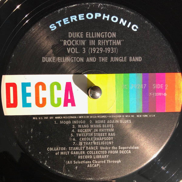 Duke Ellington & The Jungle Band (2) : Duke Ellington "Rockin' In Rhythm" Vol. 3 (1929-1931) (LP, Comp)