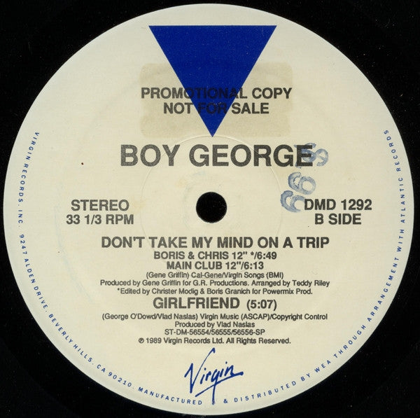 Boy George : Don't Take My Mind On A Trip (12", Promo)