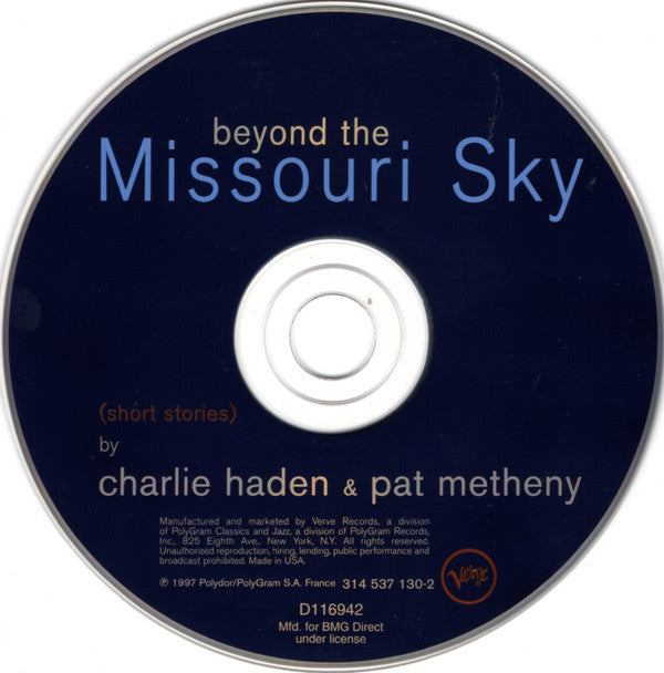 Charlie Haden & Pat Metheny : Beyond The Missouri Sky (CD, Album, Club)