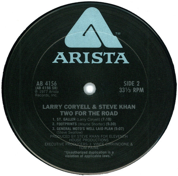 Larry Coryell - Steve Khan : Two For The Road (LP, Album)