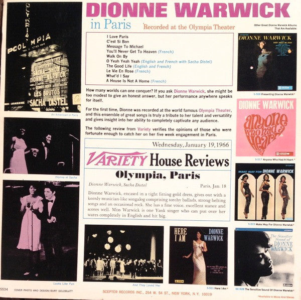 Dionne Warwick : In Paris (LP, Album)