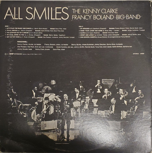 Clarke-Boland Big Band : All Smiles (LP, Album, RE)