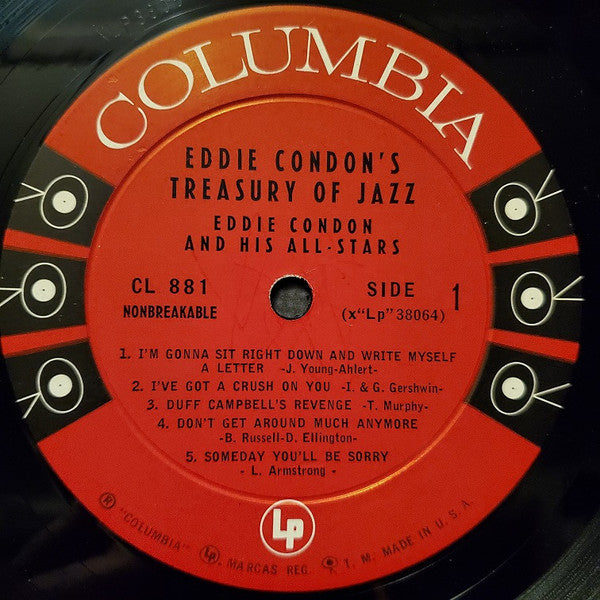 Eddie Condon And His All-Stars : Eddie Condon's Treasury Of Jazz (LP, Album, Mono)