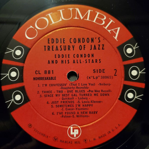 Eddie Condon And His All-Stars : Eddie Condon's Treasury Of Jazz (LP, Album, Mono)