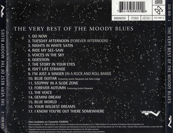 The Moody Blues : The Very Best Of The Moody Blues (CD, Comp, RM)