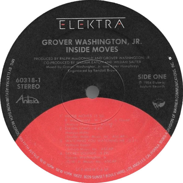 Grover Washington, Jr. : Inside Moves (LP, Album, Spe)