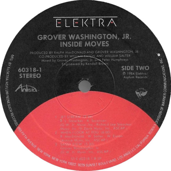 Grover Washington, Jr. : Inside Moves (LP, Album, Spe)