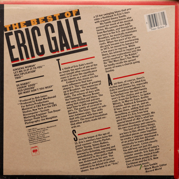 Eric Gale : The Best Of Eric Gale (LP, Comp, Ter)