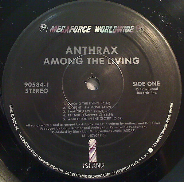 Anthrax : Among The Living (LP, Album, SRC)