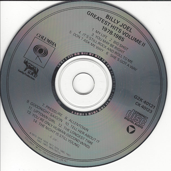 Billy Joel : Greatest Hits Volume I & II                                                  (2xCD, Comp)