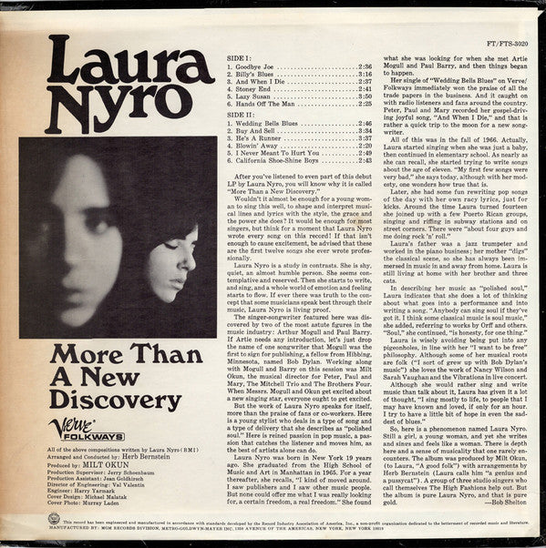 Laura Nyro : More Than A New Discovery (LP, Album, MGM)