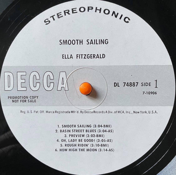 Ella Fitzgerald : Smooth Sailing (LP, Comp, Promo, Dec)