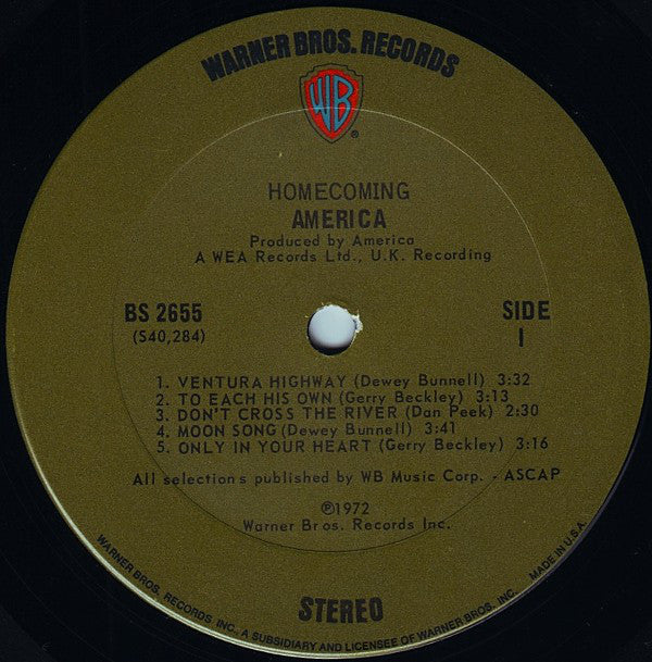 America (2) : Homecoming (LP, Album, Tri)