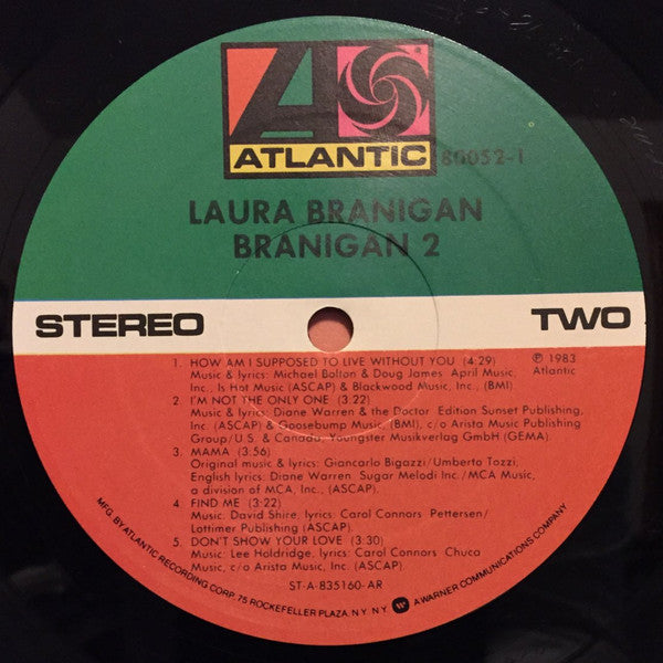 Laura Branigan : Branigan 2 (LP, Album, All)