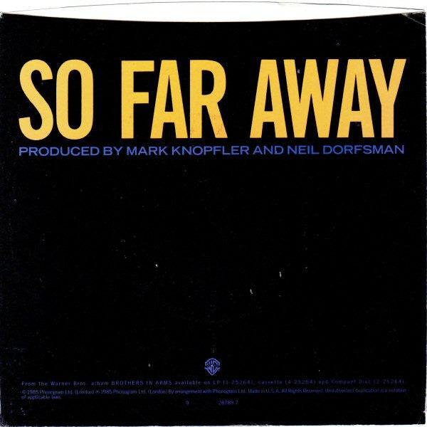 Dire Straits : So Far Away (7", Single, Spe)