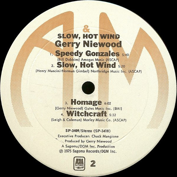 Gerry Niewood : Slow, Hot Wind (LP, Album)