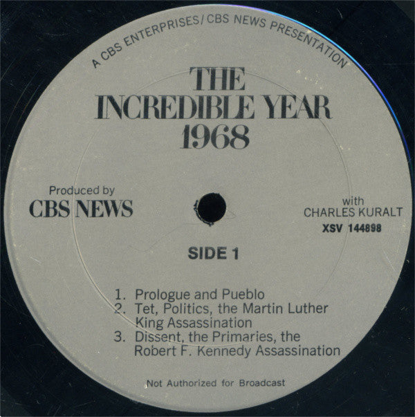 Charles Kuralt : The Incredible Year: 1968 (LP, Album, Comp, Mono)