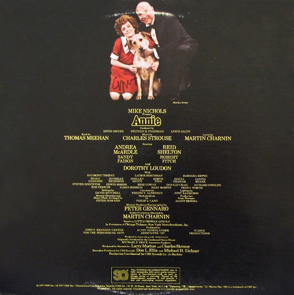 "Annie" Original Cast : Annie (A New Musical) (LP, Album, Quad, Gat)