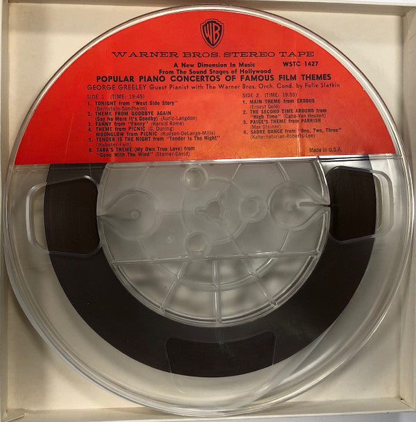 George Greeley : Popular Piano Concertos Of Famous Film Themes (Reel, 4tr Stereo, 7" Reel)