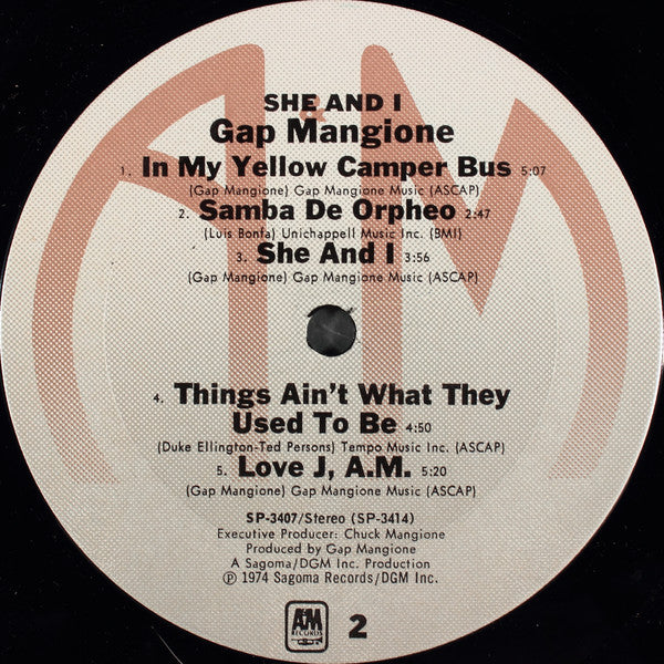 Gap Mangione : She And I (LP, Album)