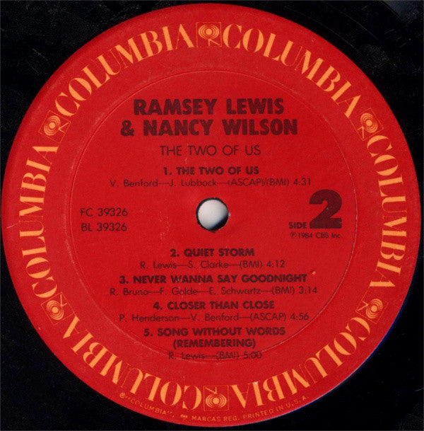 Ramsey Lewis & Nancy Wilson : The Two Of Us (LP, Album)