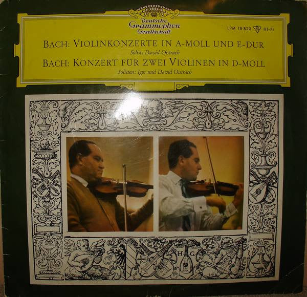 Johann Sebastian Bach, David Oistrach, Igor Oistrach : Violinkonzert In A-moll Und E-Dur / Konzert Für Zwei Violinen In D-moll (LP, Mono)