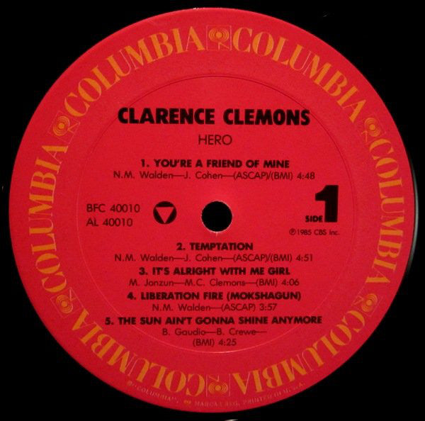 Clarence Clemons : Hero (LP, Album, Pit)