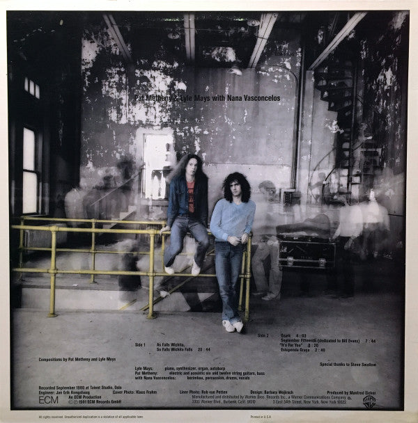 Pat Metheny & Lyle Mays : As Falls Wichita, So Falls Wichita Falls (LP, Album, Wak)