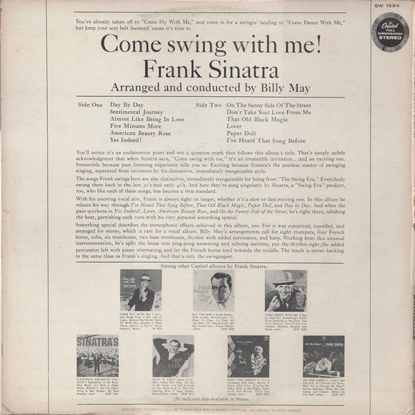 Frank Sinatra : Come Swing With Me! (LP, Album)