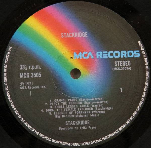 Stackridge : Stackridge (LP, Album, RE, Gat)