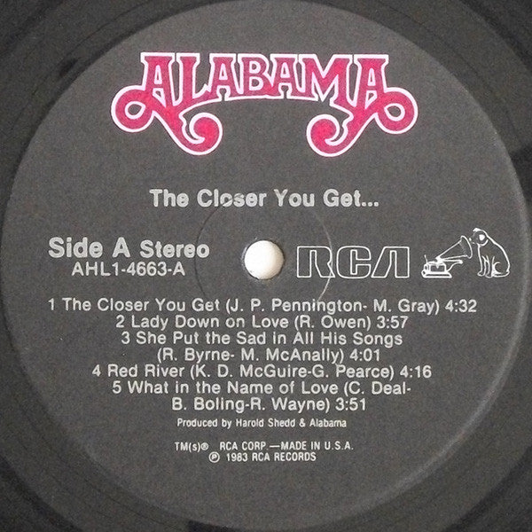 Alabama : The Closer You Get... (LP, Album, Ind)