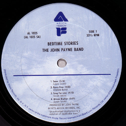 The John Payne Band : Bedtime Stories (LP, Album)