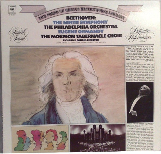 Ludwig van Beethoven / Eugene Ormandy / The Philadelphia Orchestra / Mormon Tabernacle Choir : Symphony No. 9 In D Minor, Op. 125 (LP, Album)