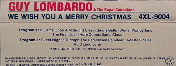 Guy Lombardo And His Royal Canadians : We Wish You A Merry Christmas (Cass, Comp)