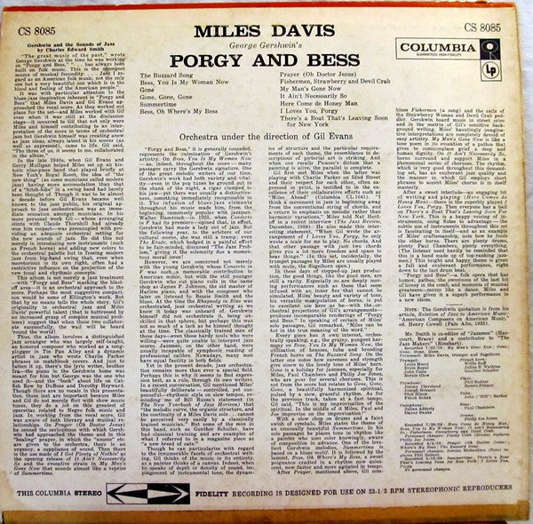 Miles Davis : Porgy And Bess (LP, Album)