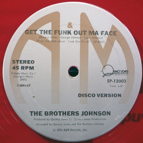 Brothers Johnson : Strawberry Letter 23 (Disco Version) / Get The Funk Out Ma Face (Disco Version) (12", Red)