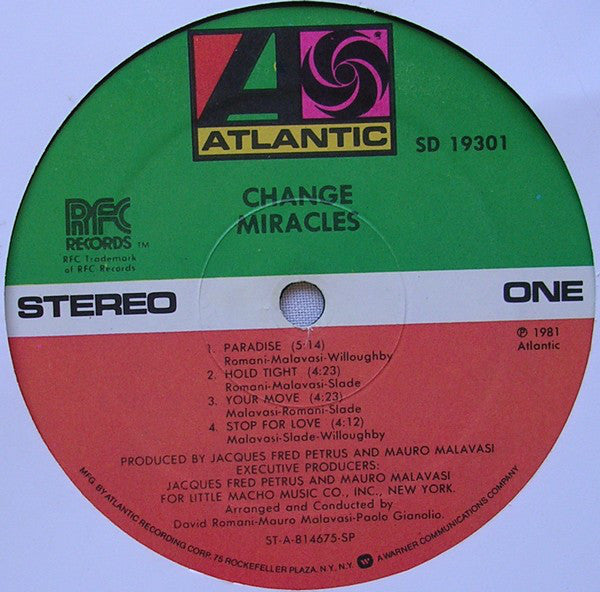 Change : Miracles (LP, Album, Spe)